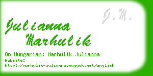 julianna marhulik business card